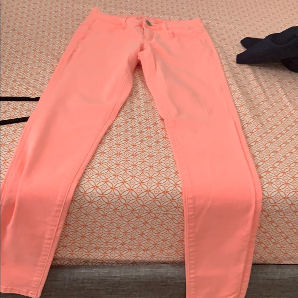 American Eagle bright peachy orange pants